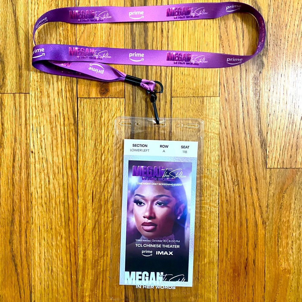 Authentic Megan Thee Stallion "In Her Words" Movie World Premiere Event Ticket